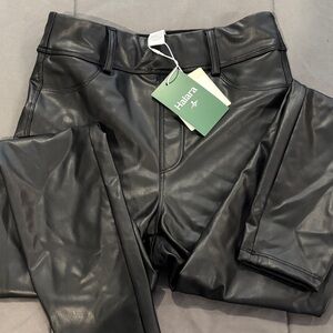 HALARA Sleek Black Leather Pants
